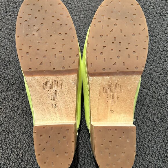 Charlotte Stone Martino "Acid Puff" Leather Clogs SZ 13 - Picture 8 of 9